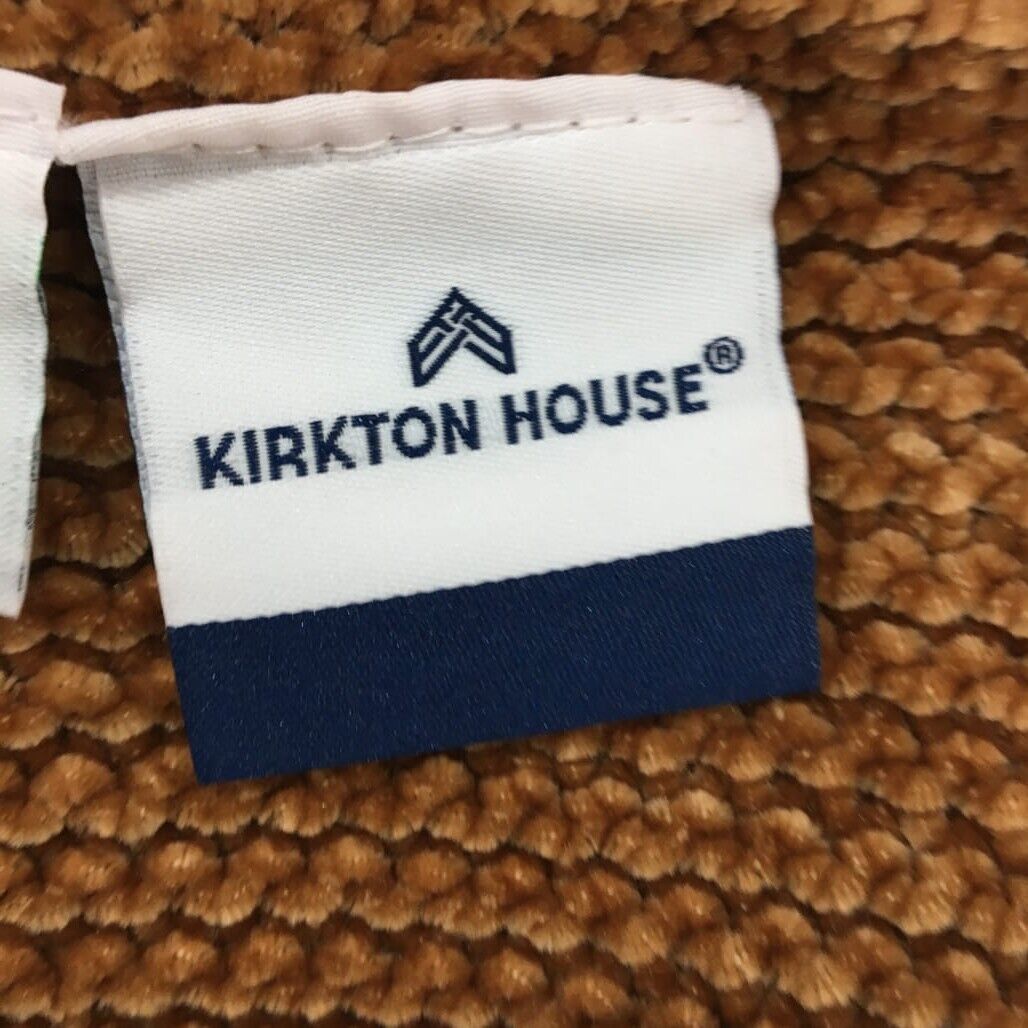 Kirkton House Super Soft Plush Textured Tasselled Brown Throw 127x152cm NEW