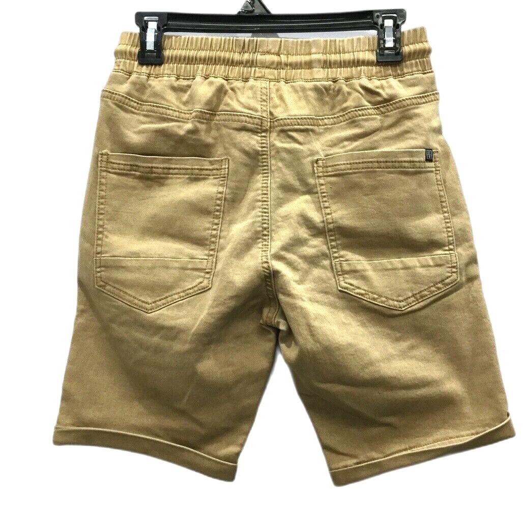 JayJays Brown Tan Flex-It Everyday Wear Drawstring Shorts Mens Size 28 NEW