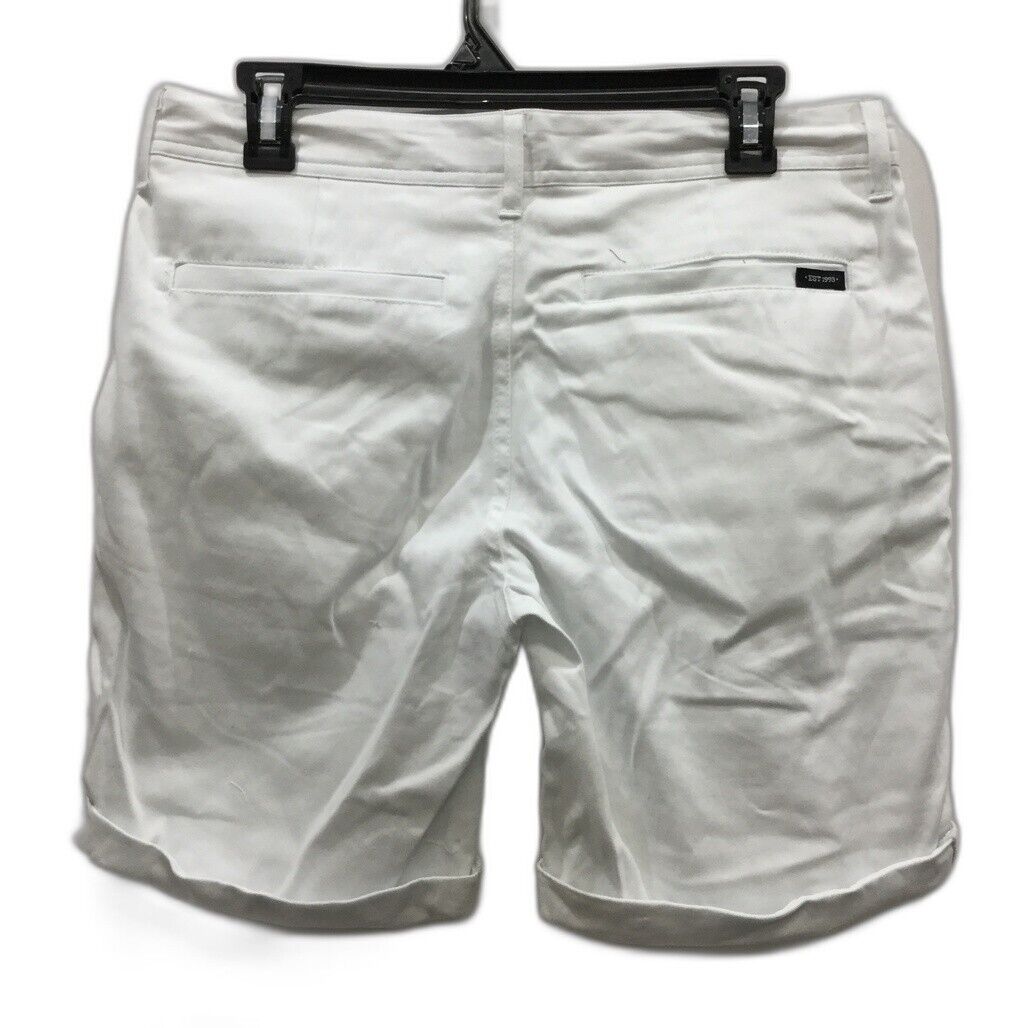 JayJays White Slim Chino Short Buttoned Zip-Up Stretch Shorts Mens Size 30 NEW