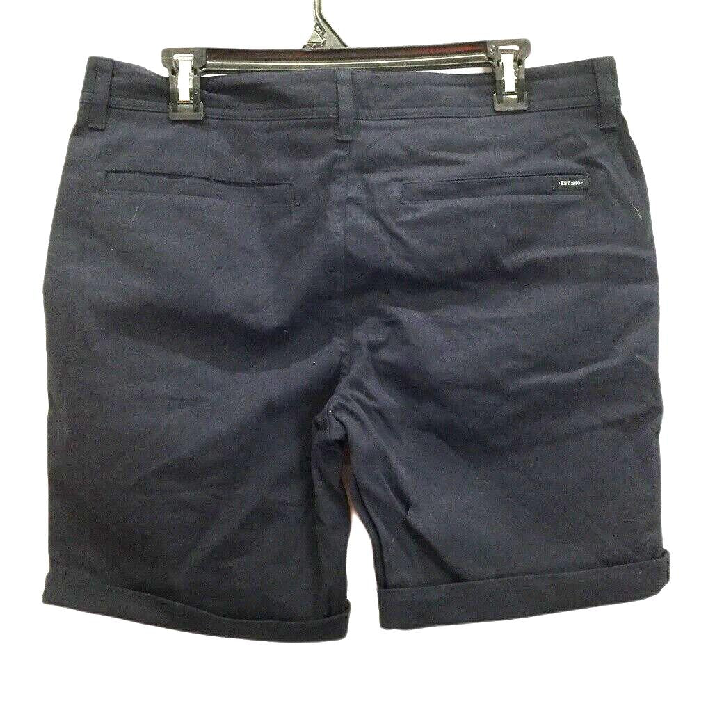 JayJays Dark Navy Slim Chino Short Zip-Up Button Shorts Mens Size 32 NEW