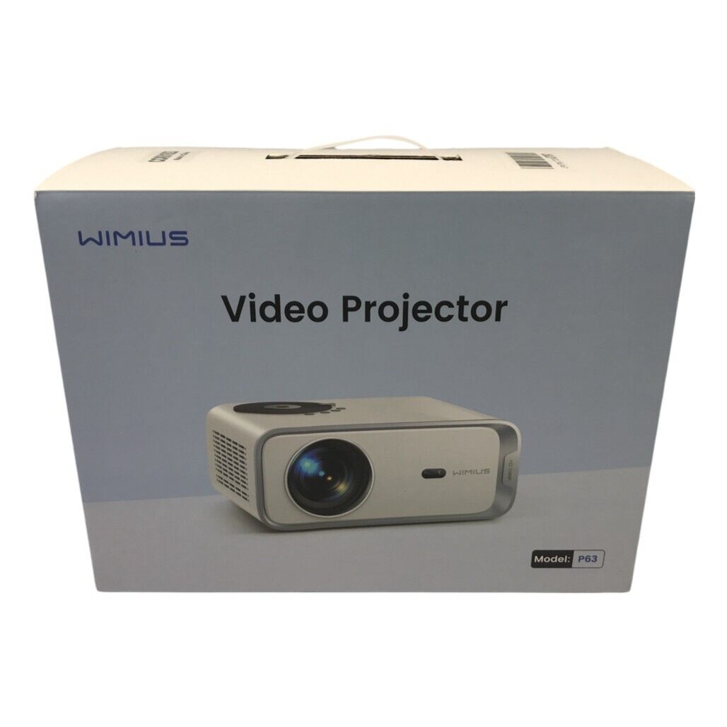 WiMiUS P63 22000 Lumen FHD 1080P Native 4K Smart Home Projector w/ Tripod NEW