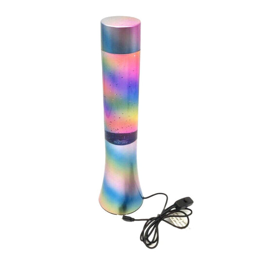 Rainbow Glitter Lamp Plastic Body Integrated USB Cable for Relaxed Spaces NEW