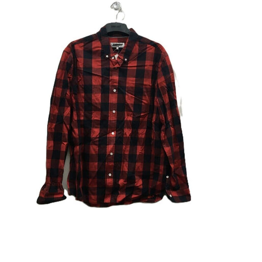 Sample Jeanswest Men Red Cotton Checkered Shirt with One Pocket Size L NEW