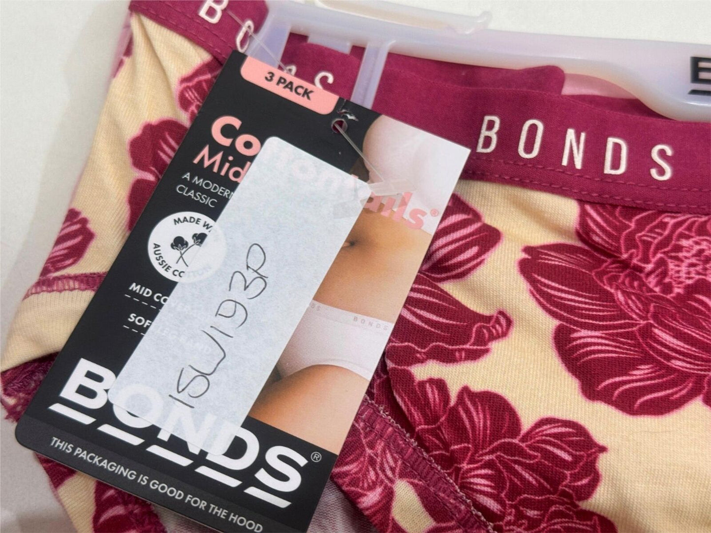 Bulk Lot 5 Pairs Bonds Full Brief/Cottontail Underwear Ladies Size 12 NEW