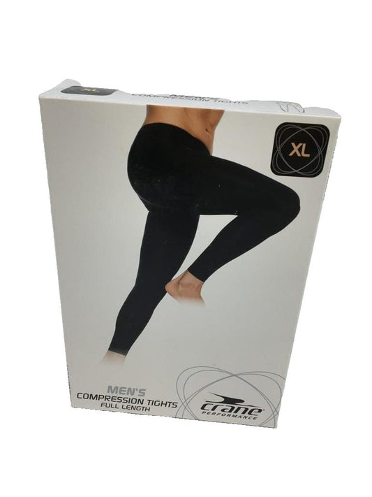 Crane Performance Full Length Long Compression Tights Black Mens Size Xl NEW