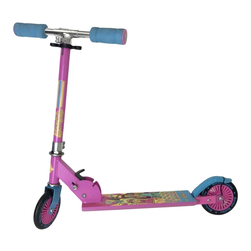 Ex-Display Kids Pink&Blue Barbie Malibu Good Times Design Scooter P/Up Only NEW