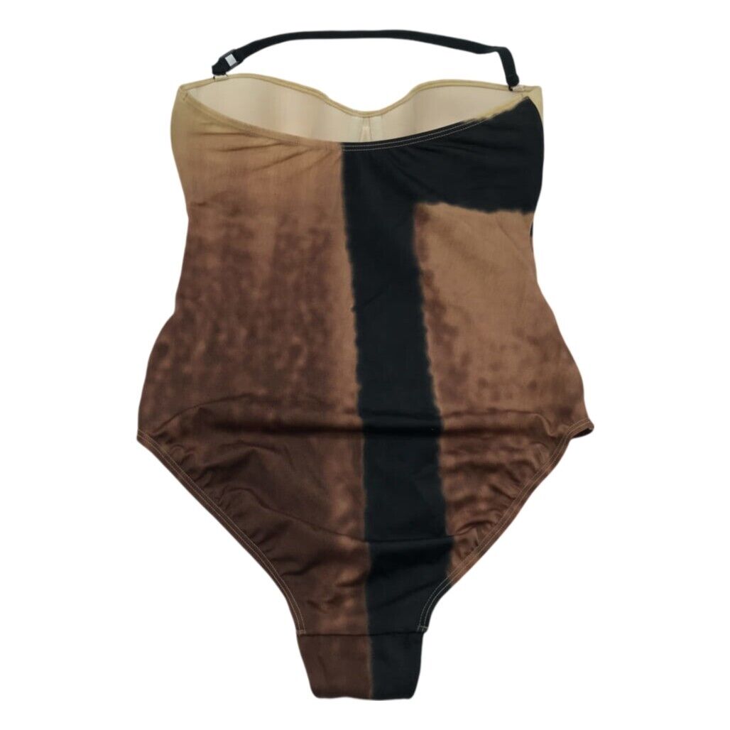 Wolford Italian Made Brown &Nude One-Piece Swimwear Ladies B Cup Size Small NEW