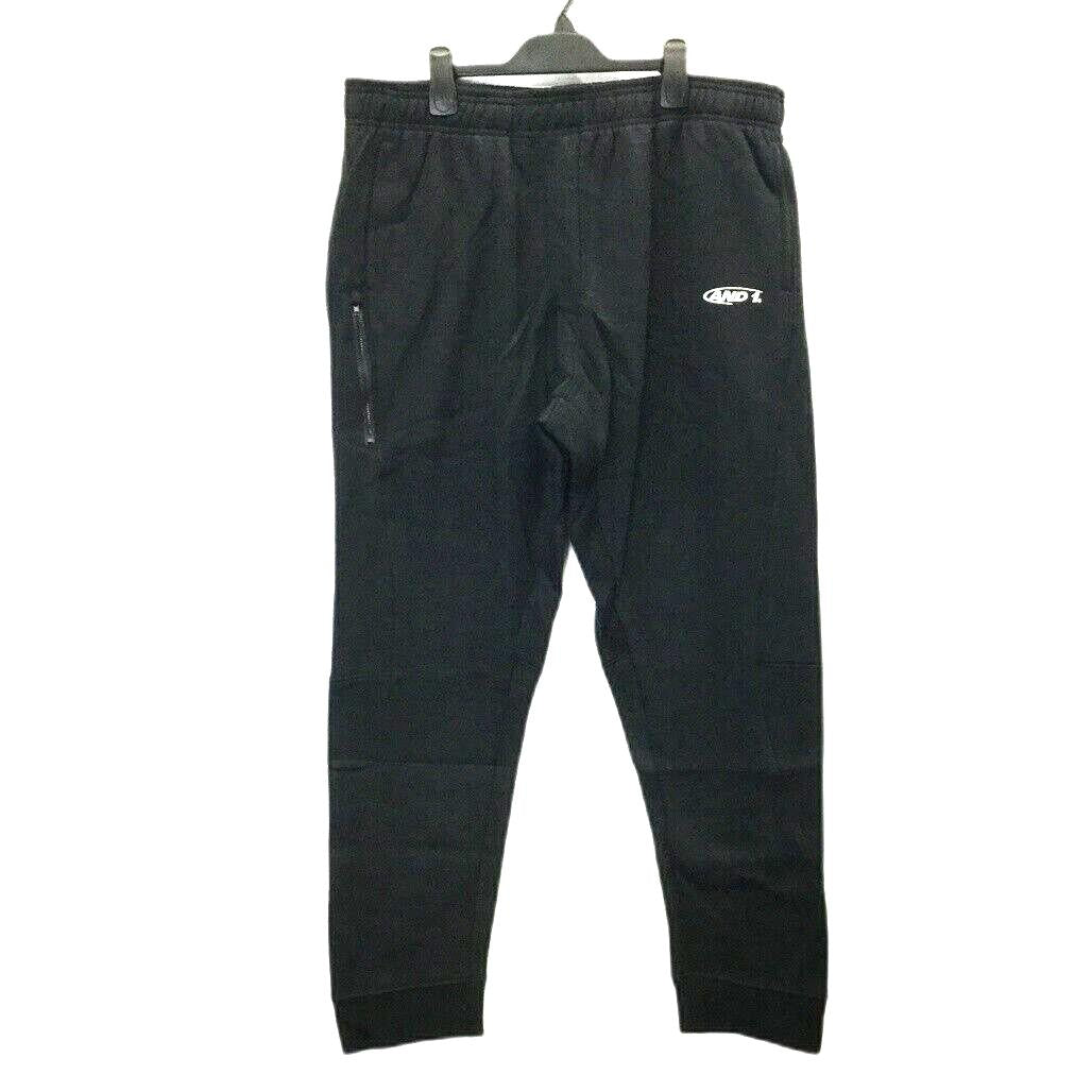 AND1 Black Soft Fleece Sweatpants Tracksuit W/ Zip Pockets Unisex Size 3Xl NEW