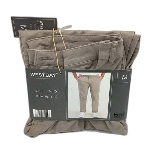 Westbay Cotton Beige Men'S Chino Pants Size M NEW