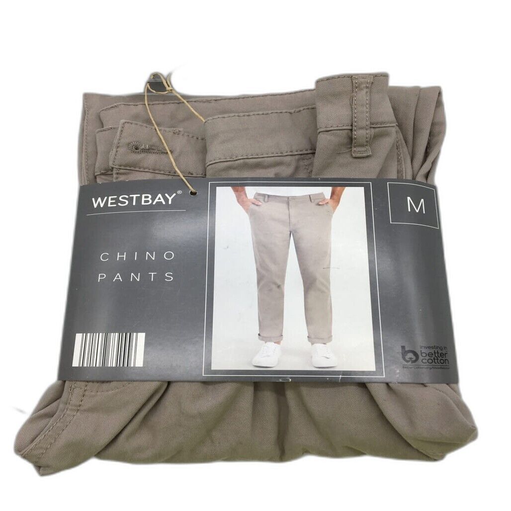 Westbay Cotton Beige Men'S Chino Pants Size M NEW
