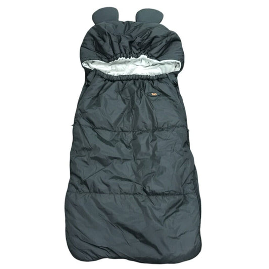 DEMO Tah 100% Arctic Velvet & Flax Animal Ear Baby Camping Sleeping Bag BLACK