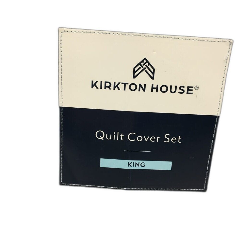 NEW Kirkton House 2 X Patterned Blue Quilt Cover Sets Inc 2 Pillowcases KING