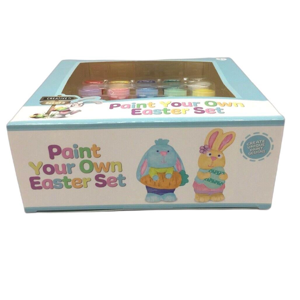 Creative PL Paint Your Own Easter Set Plaster Bunnies Two Models 3+ Years NEW