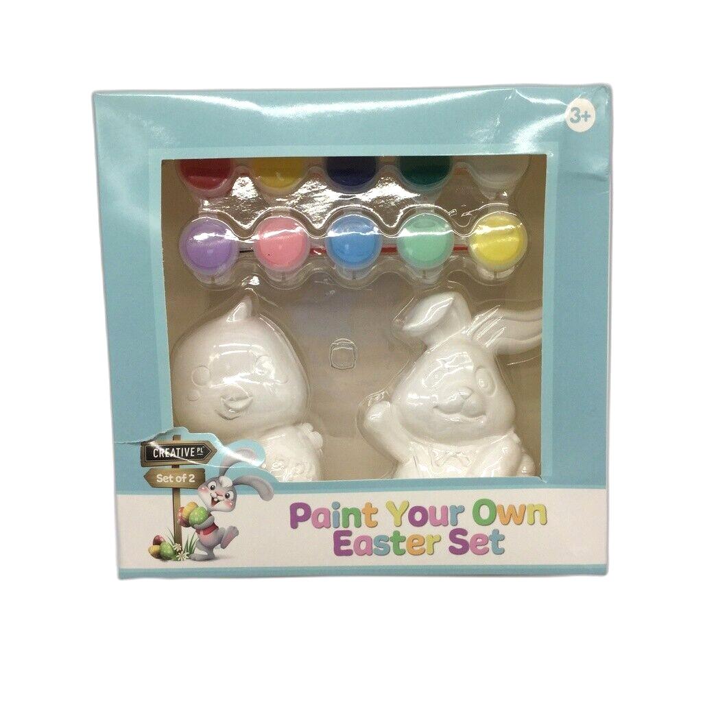 Creative PL Paint Your Own Easter Set Chick & Bunny Plaster Model 3+ Years NEW