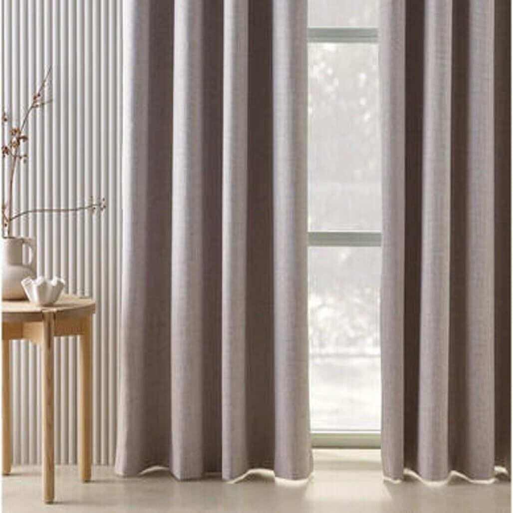 Kirkton House Beige Blockout Curtains Eyelet 2 pack NEW