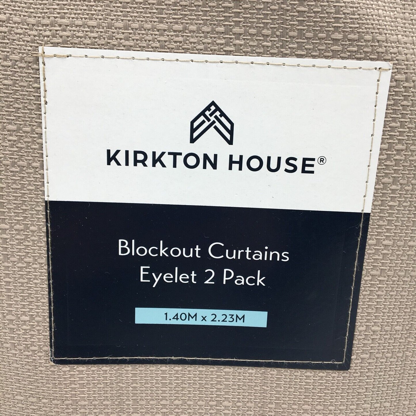 Kirkton House Beige Blockout Curtains Eyelet 2 pack NEW