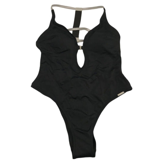 Free Society Strappy Back One Piece Swimsuit Black Ladies Size UK 12 NEW