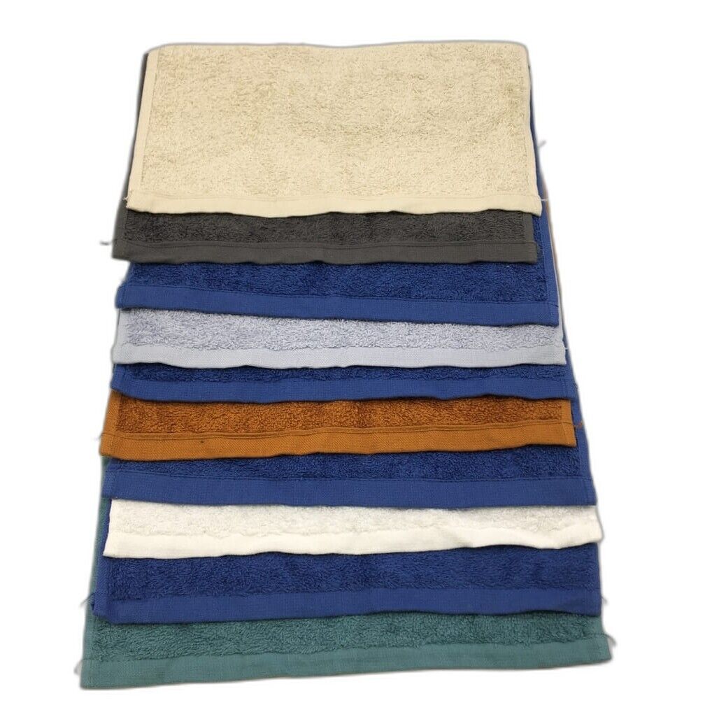 Kirkton House Set of 10 Assorted Colours Hand Towels 29x29cm NEW