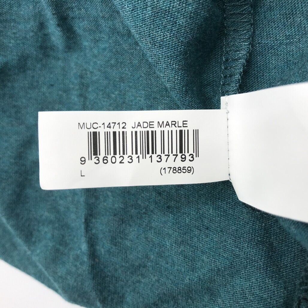 Jeanswest Fin Premium Basic S/Sleeve Jade Marle Green T-Shirt Mens Sz Large NEW