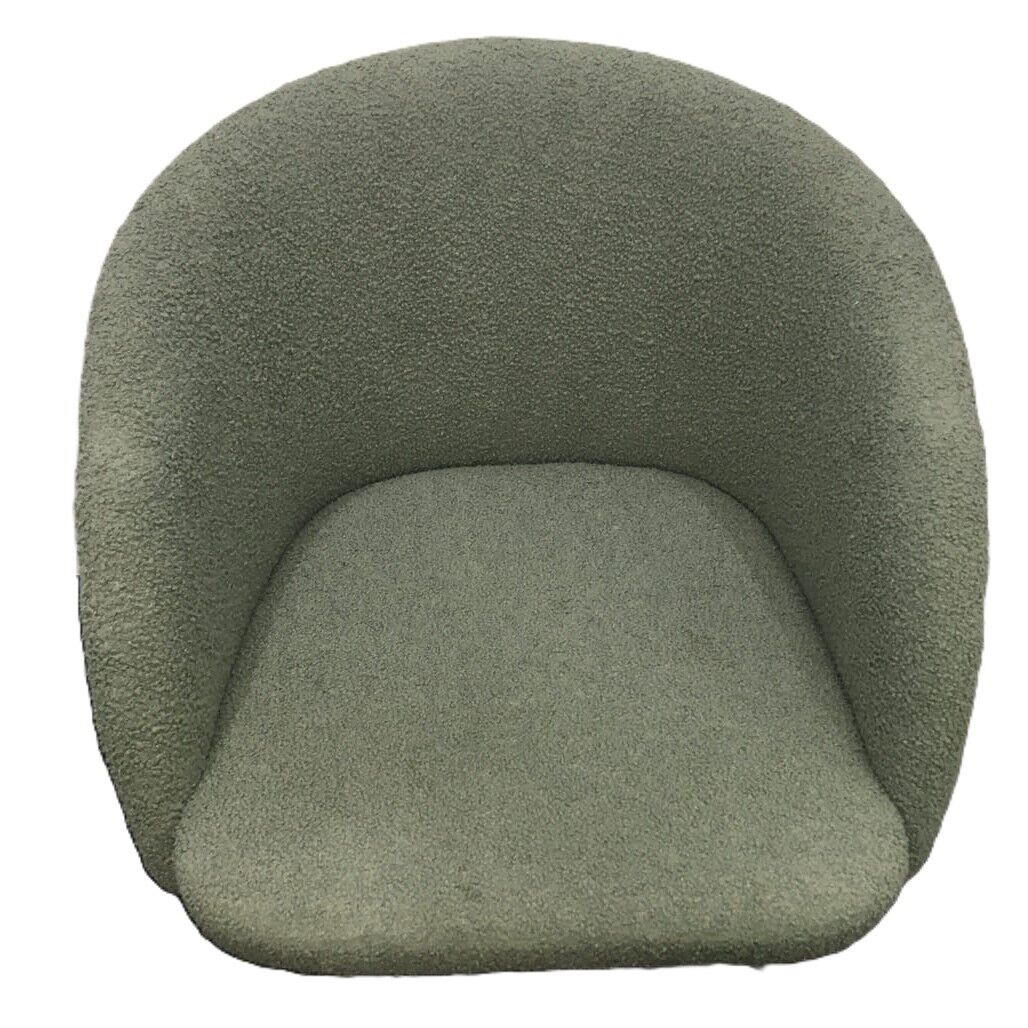 Ex-Display Boucle Green Swivel Adjustable Home Student Office Chair NEW