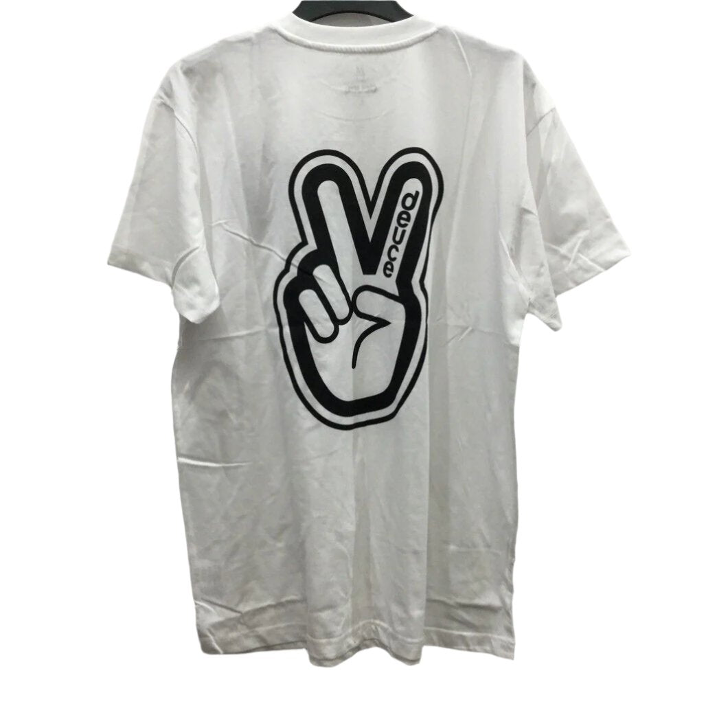 Deuce Premium Sportswear White T-Shirt Peace Sign Design Mens Size Large NEW