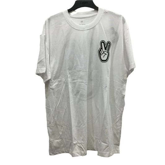 Deuce Premium Sportswear White T-Shirt Peace Sign Design Mens Size X-Large NEW