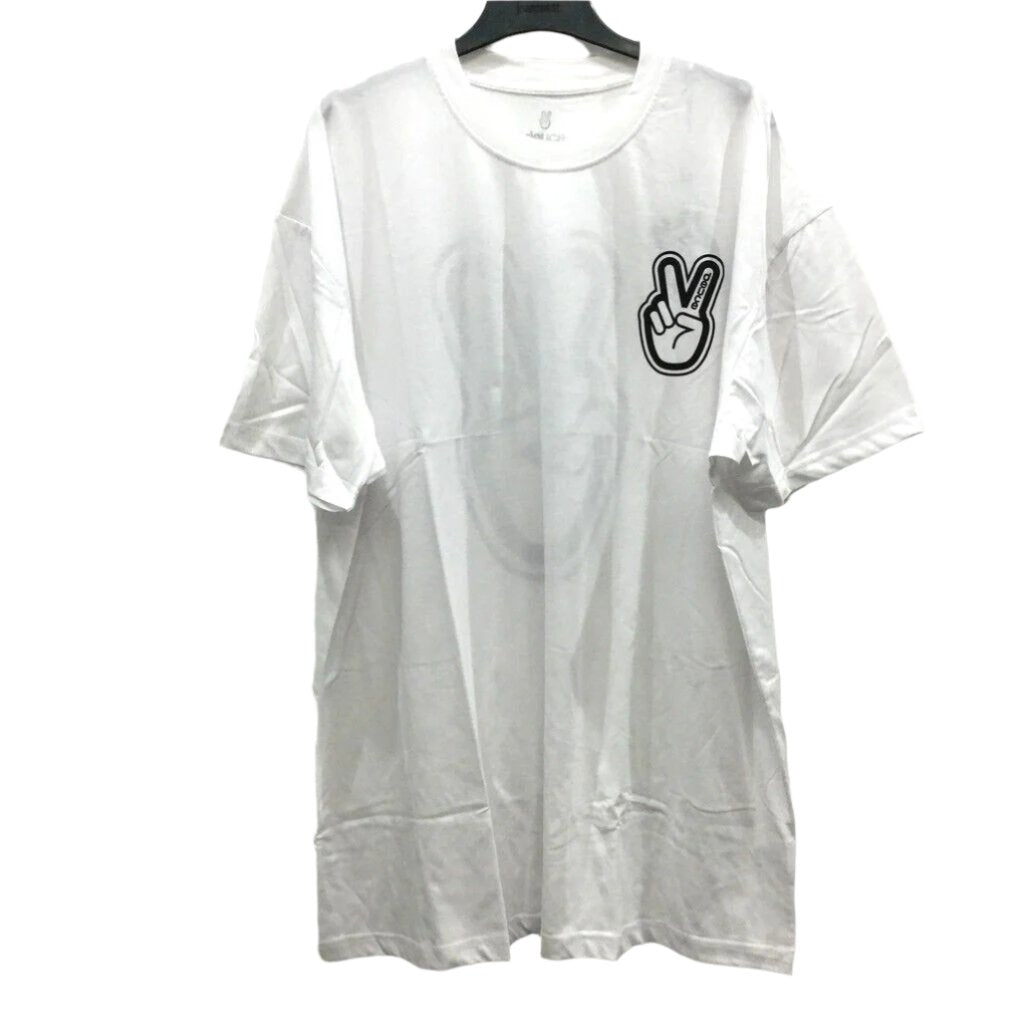 Deuce Premium Sportswear White T-Shirt Peace Sign Design Mens Size 3XL NEW