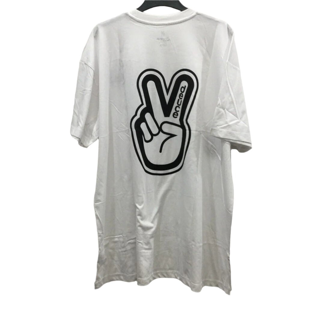 Deuce Premium Sportswear White T-Shirt Peace Sign Design Mens Size 3XL NEW