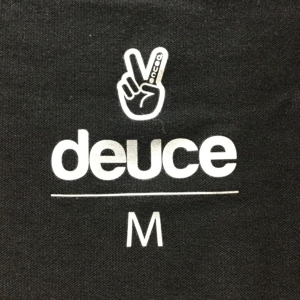 Deuce Premium Sportswear Black T-Shirt Peace Sign Design Mens Size Medium NEW