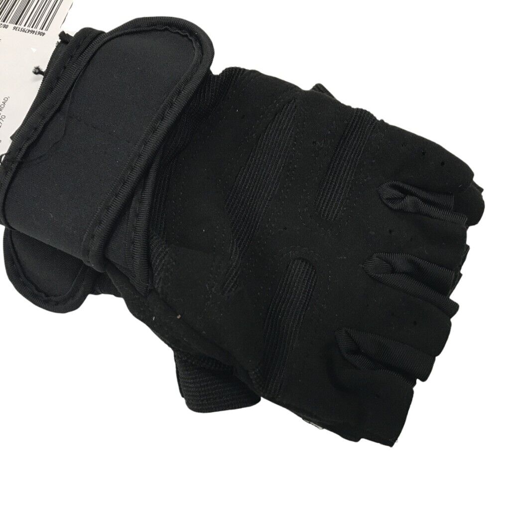 Crane Fitness Fingerless Padded Weight Training Gloves Black Unisex Sz L/XL NEW