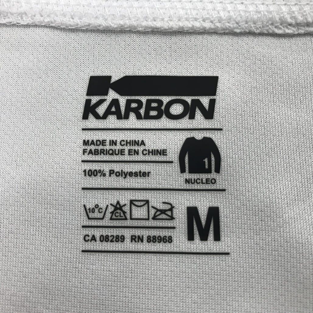 Karbon Athletic K-Wick Fabric Marathon Running Shirt White Unisex Size M NEW