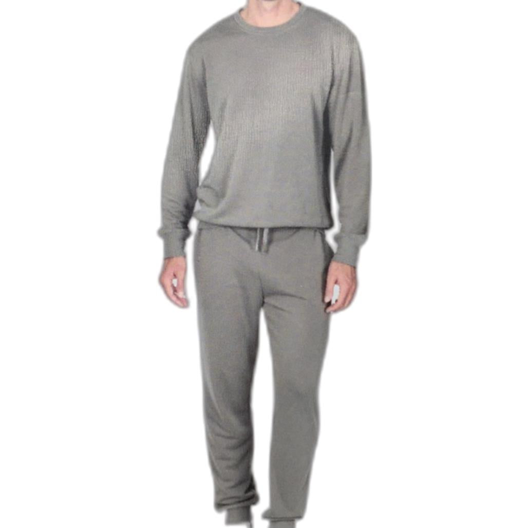 Westbay Soft Polyester Sweat Top & Pants Set Dark Grey Mens Size Small NEW