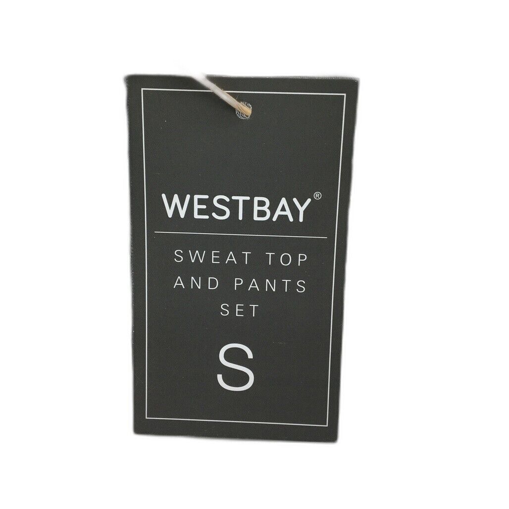 Westbay Soft Polyester Sweat Top & Pants Set Dark Grey Mens Size Small NEW