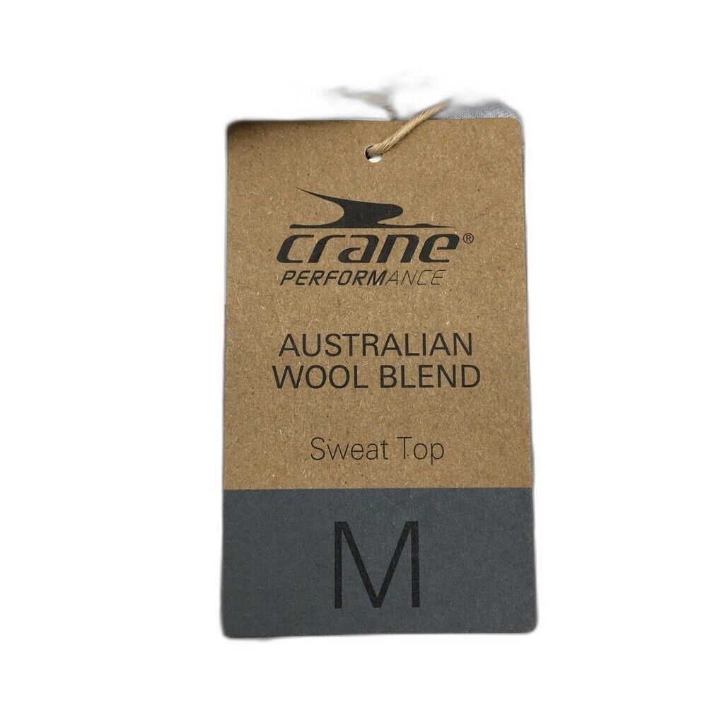 Crane Performance Australian Merino Wool Blend Sweat Top Unisex Size Medium NEW