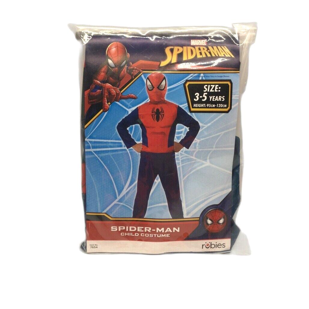 Rubies Spiderman Superhero Child Dress-Up Costume 3-5 Years 95-120cm Height NEW