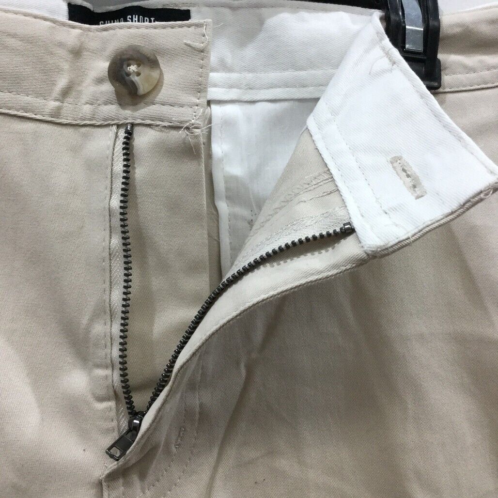 Jay Jays Off White/ Beige Zip-Up Button Closure Chino Shorts Mens Size 36 NEW