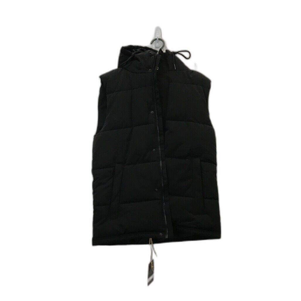 Westbay Recycled Polyester Hooded Puffer Vest Unisex Black Size Small NEW