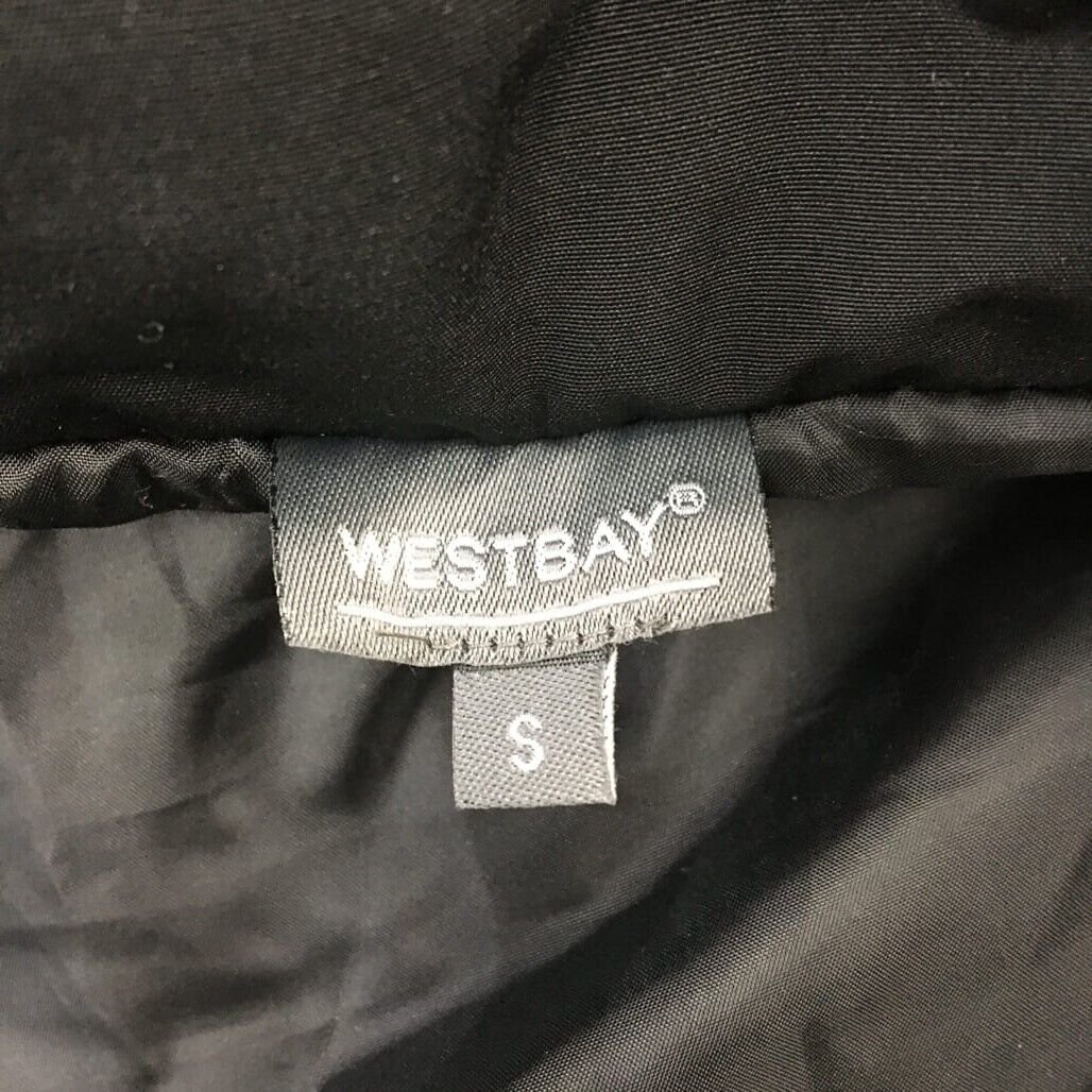 Westbay Recycled Polyester Hooded Puffer Vest Unisex Black Size Small NEW