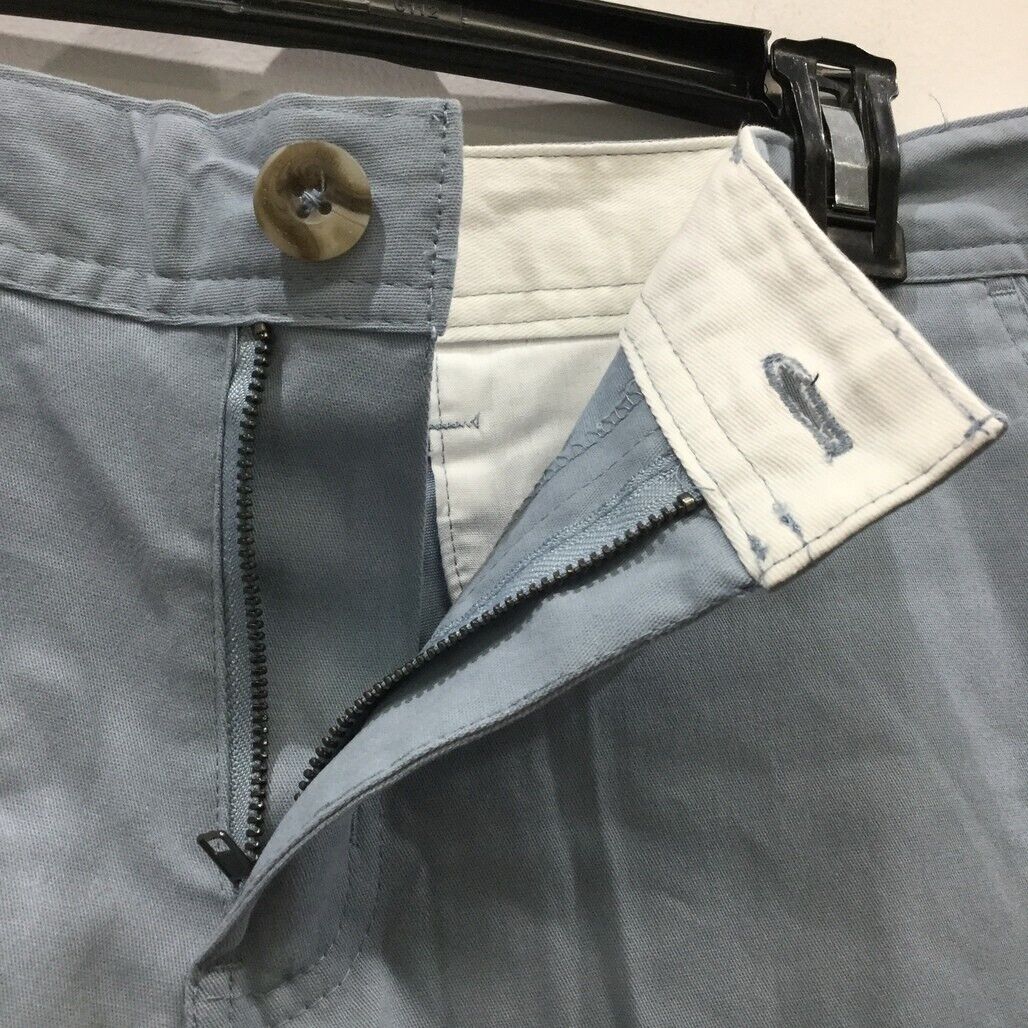 Jay Jays Light Blue Button Zip Up Closure Chino Shorts Mens Size 34 NEW