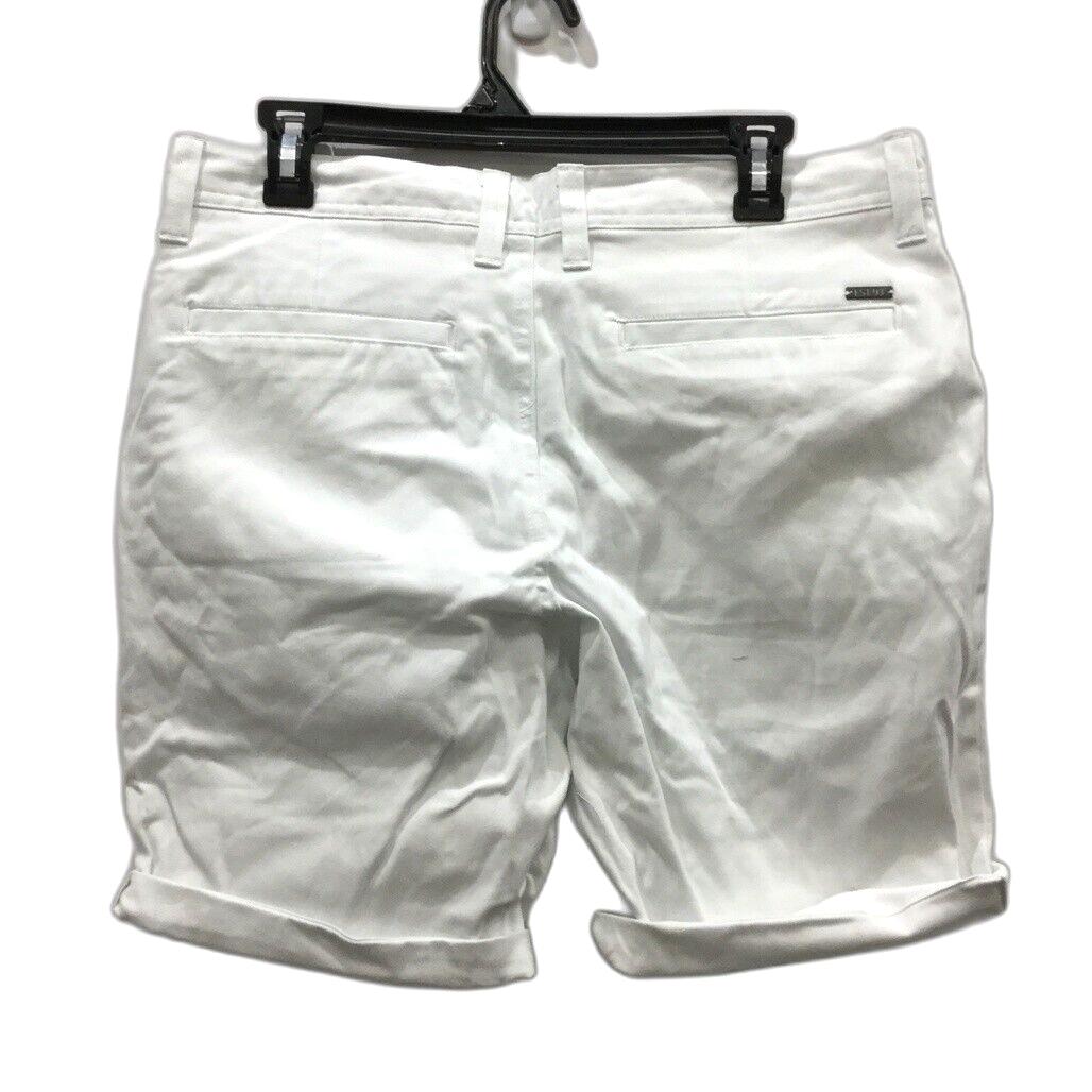 Jay Jays White Zip-Up Button Closure Chino Slim Stretch Shorts Mens Size 32 NEW