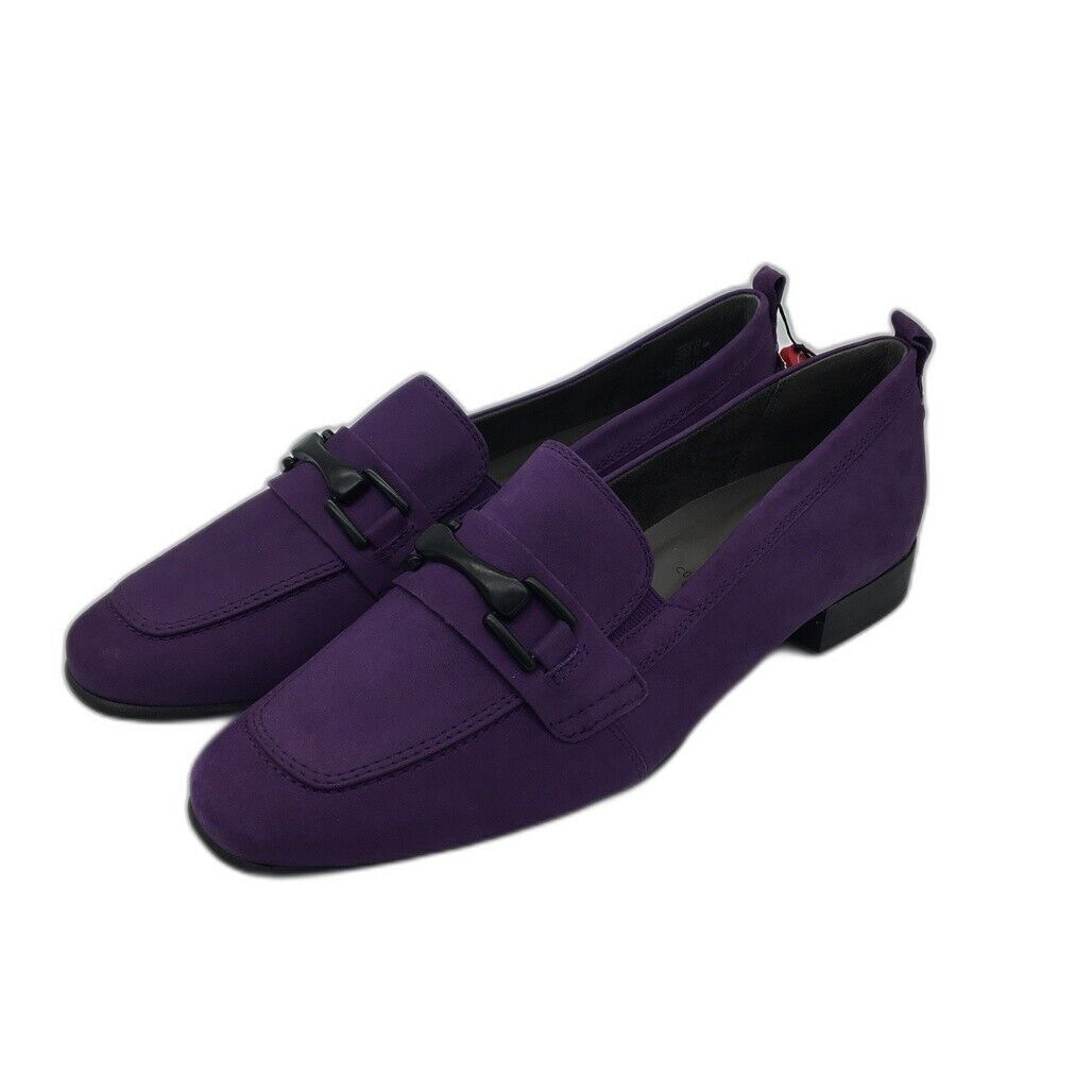 Tamaris Comfort Suede Leather Low Heel Slipper Purple Ladies Size US 9.5 NEW