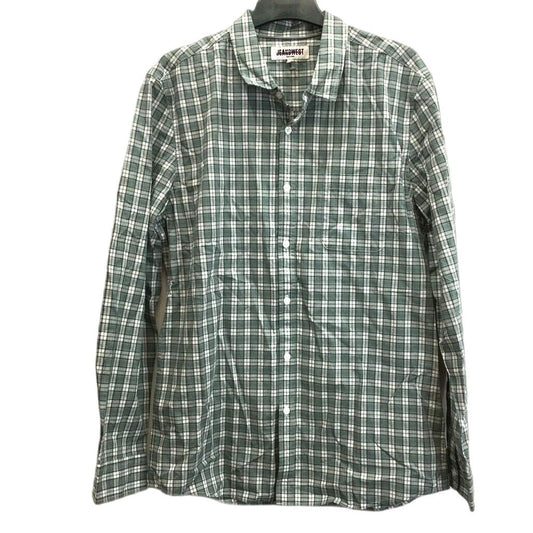 Jeanswest Green Checkered Long Sleeve Collared Flannel Button Up Mens Size L NEW