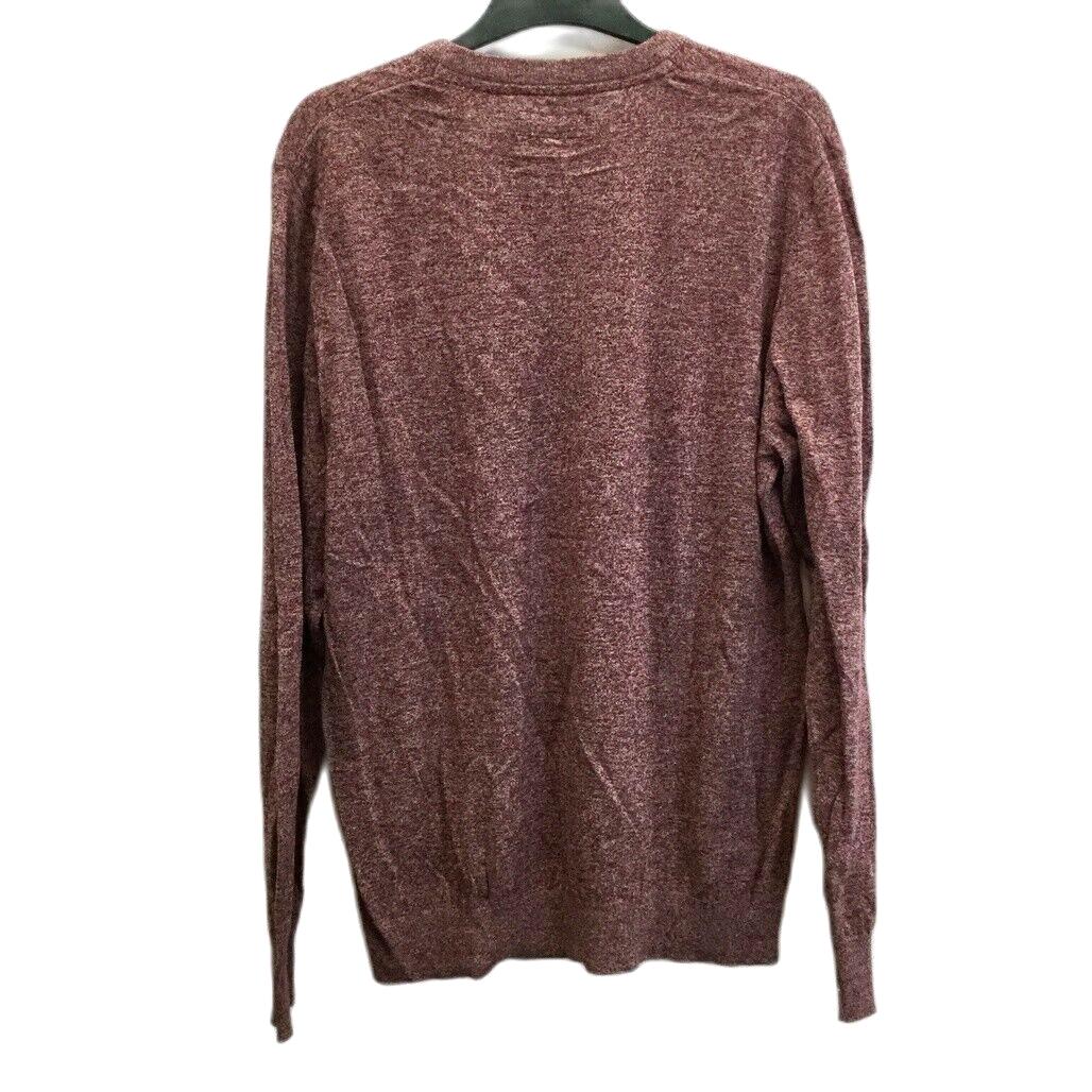 Jeanswest Burgundy Red Long Sleeve V-Neck Soft Sweater Mens Size Large NEW