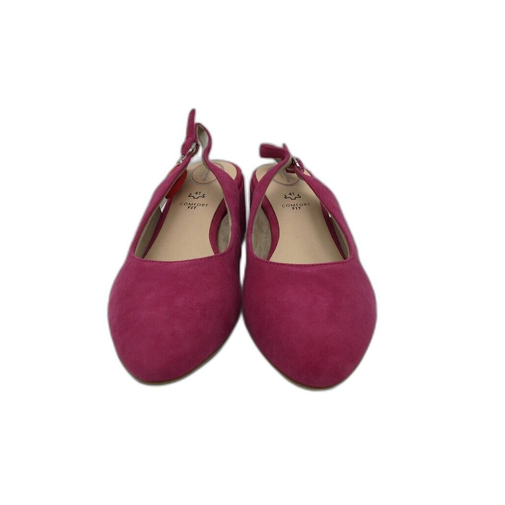 Tamaris Comfort Suede Leather Slingback Fuchsia Ladies Size EU 41 US 9.5 NEW