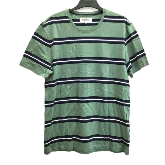 Jeanswest Green w/ Navy & White Stripes Short Sleeve T-Shirt Mens Sz L NEW