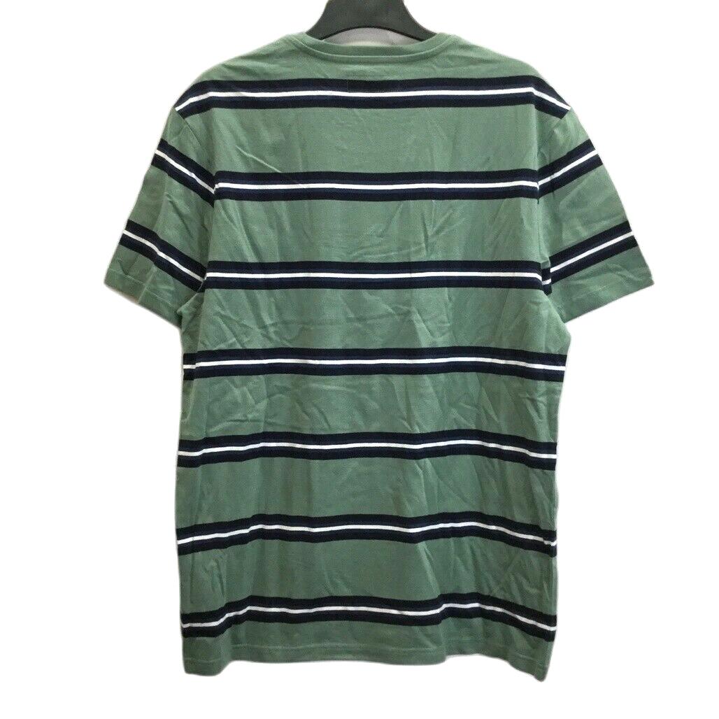 Jeanswest Green w/ Navy & White Stripes Short Sleeve T-Shirt Mens Sz L NEW