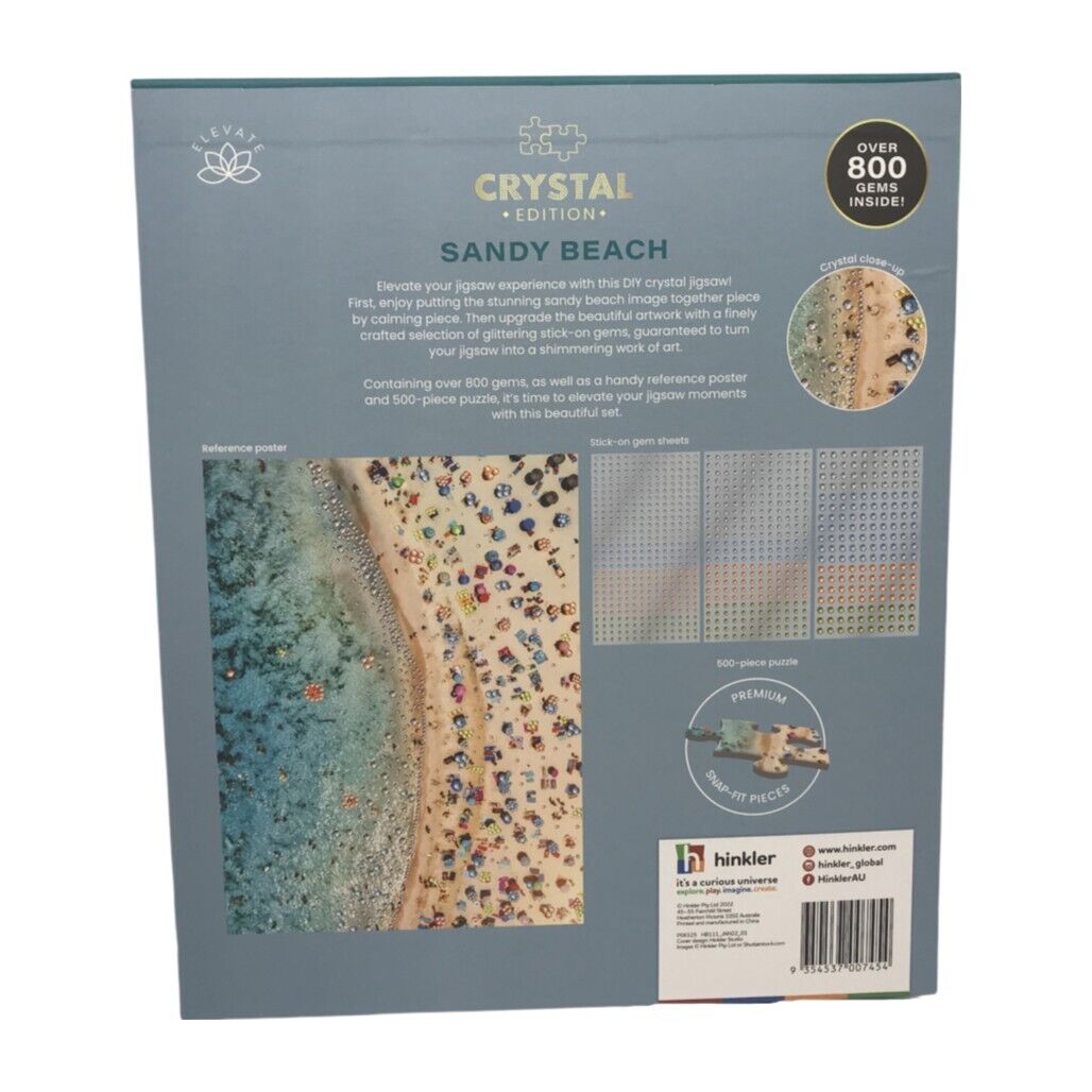 Hinkler Sandy Beach Crystal Edition 500pc 61x46cm Jigsaw Puzzle w/ 800+ Crystals