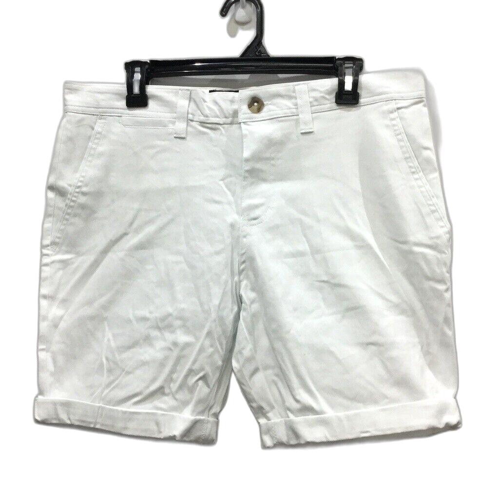 JayJays White Slim Chino Short Zip-Up Stretch Buttoned Shorts Mens Size 34 NEW