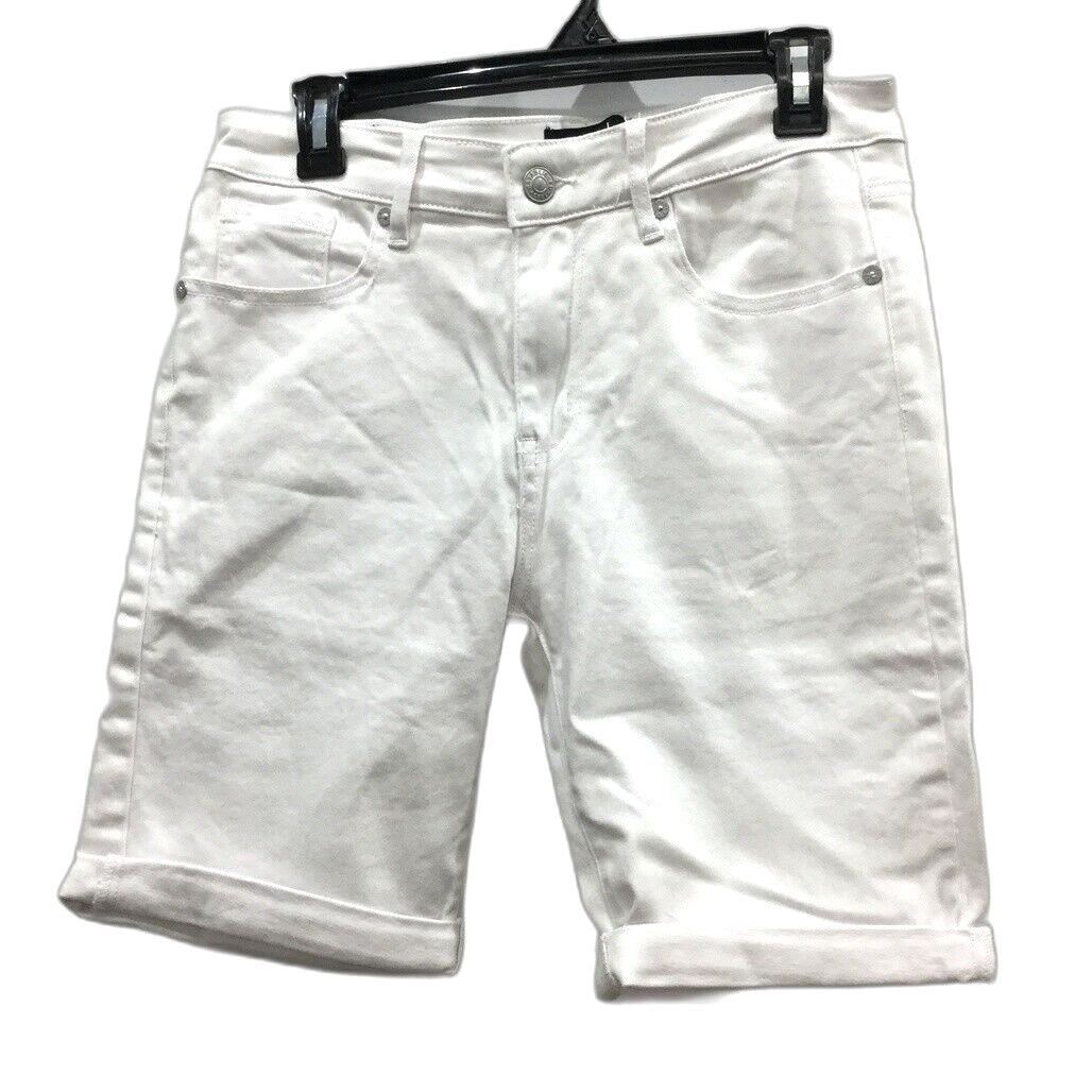 JayJays White Slim Fit Zip-Up Pocketed Buttoned Shorts Mens Size 30 NEW