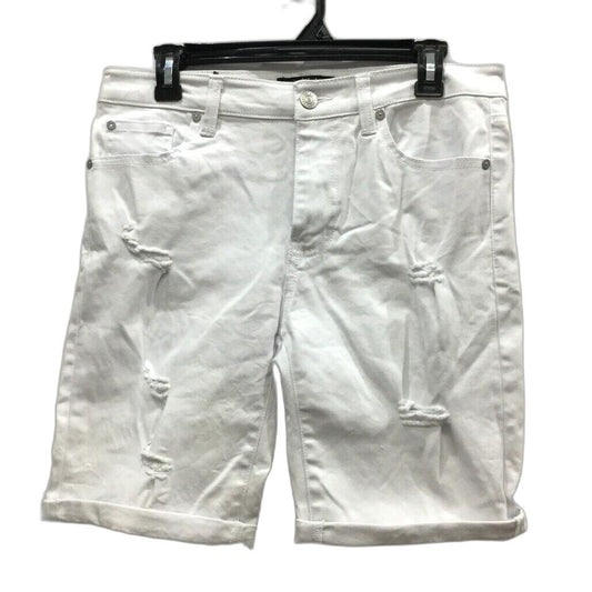 JayJays White Slim Fit Ripped Zip-Up Pocketed Buttoned Shorts Mens Size 32 NEW